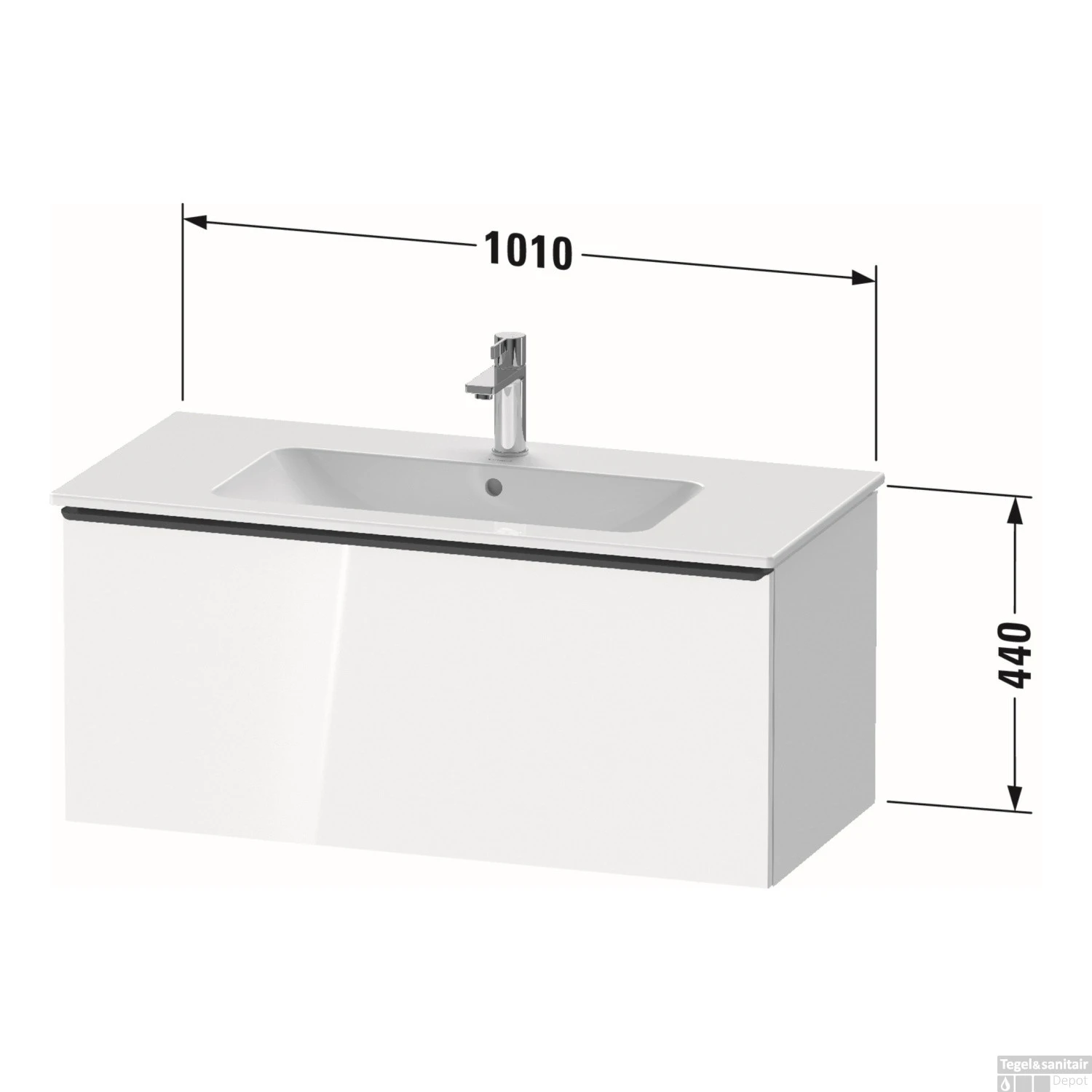 Badmeubel Duravit D-Neo Wand 101x46.2x44 Cm Mat Linnen 6 Badmeubel Duravit D-Neo Wand 101x46.2x44 Cm Mat Linnen - Afbeelding 6