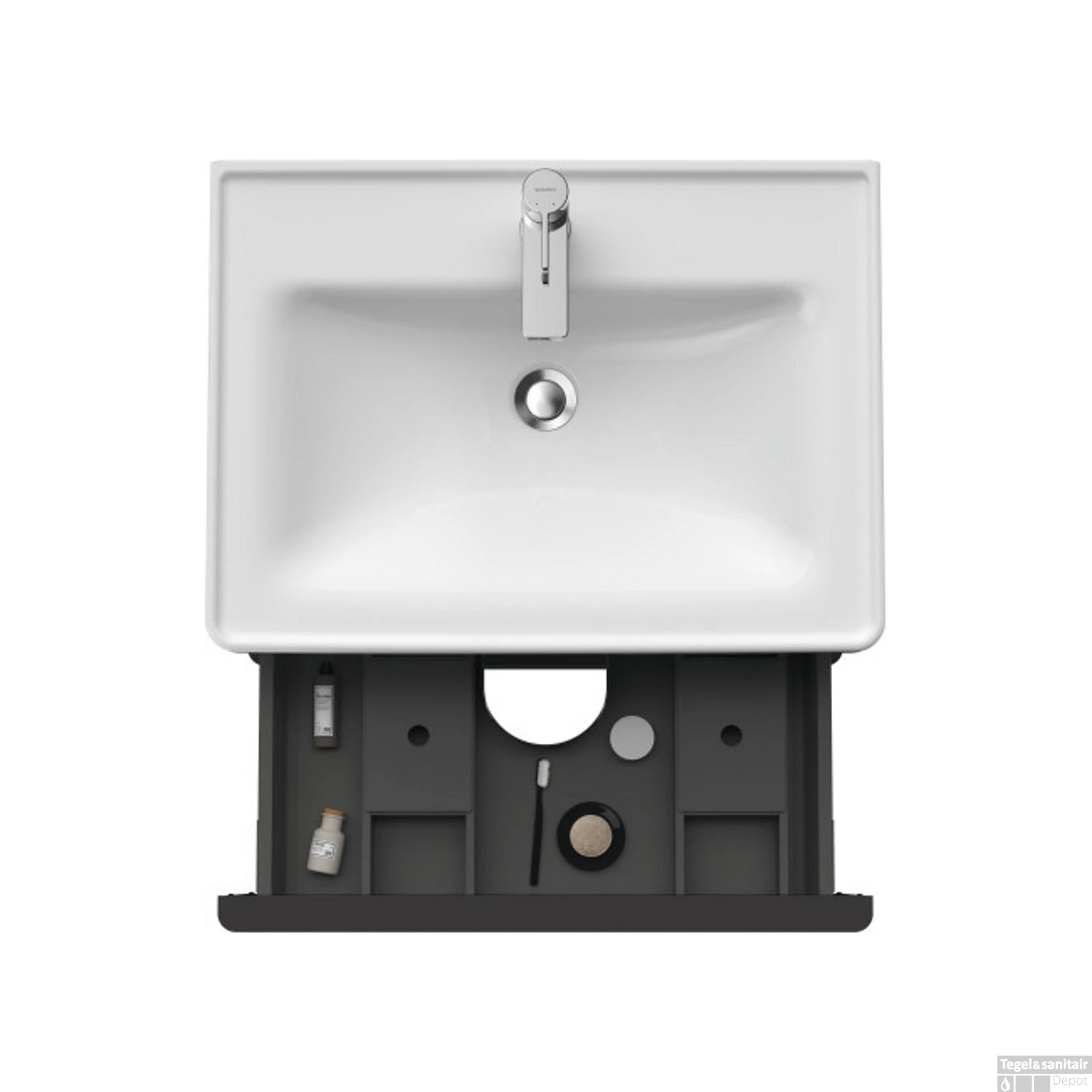 Badmeubel Duravit D-Neo Wand 63.4x45.2x62.5 Cm Mat Eiken Zwart 5 Badmeubel Duravit D-Neo Wand 63.4x45.2x62.5 Cm Mat Eiken Zwart - Afbeelding 5