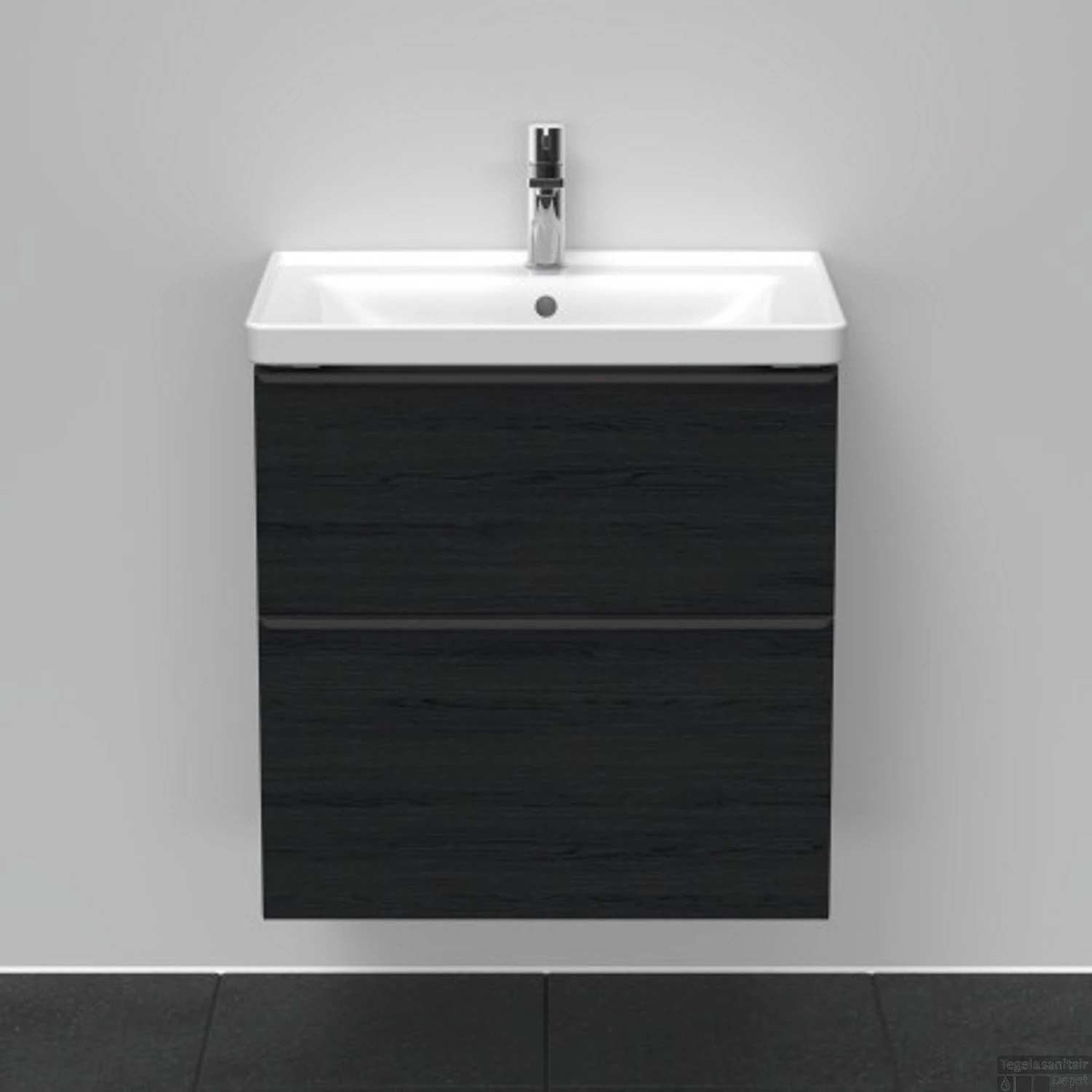 Badmeubel Duravit D-Neo Wand 63.4x45.2x62.5 Cm Mat Eiken Zwart 3 Badmeubel Duravit D-Neo Wand 63.4x45.2x62.5 Cm Mat Eiken Zwart - Afbeelding 3