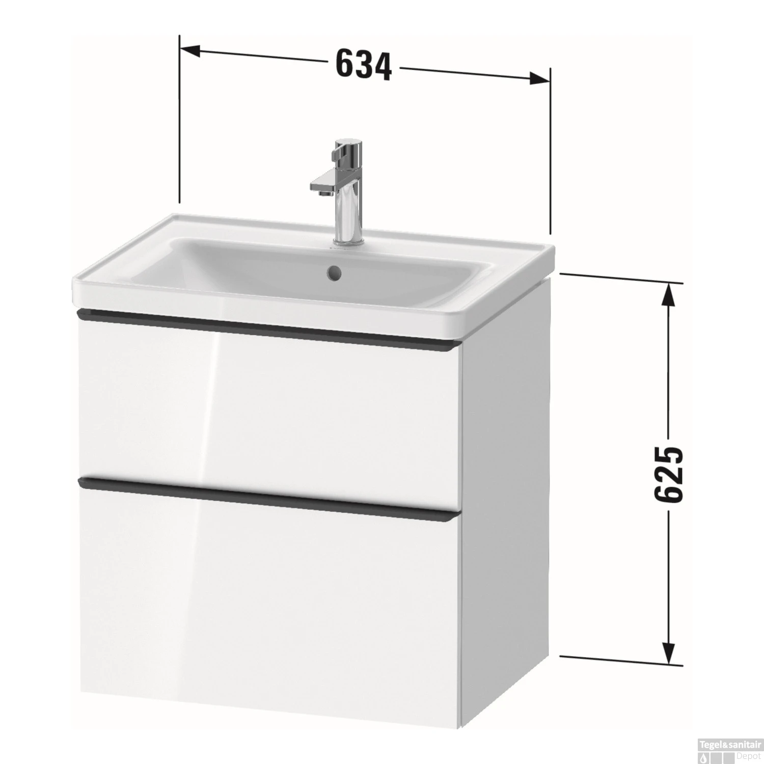 Badmeubel Duravit D-Neo Wand 63.4x45.2x62.5 Cm Mat Eiken Zwart 6 Badmeubel Duravit D-Neo Wand 63.4x45.2x62.5 Cm Mat Eiken Zwart - Afbeelding 6