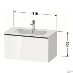 Badmeubel Duravit D-Neo Wand 81x46.2x44 Cm Hoogglans Wit -Zalig Baden Verkoopwinkel badmeubel duravit d neo wand 810x462x440 mm hoogglans wit tech