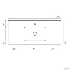 Badmeubelset BWS Salt 100x46cm Greeploos 2 Lades Met Wastafel Hardsteen Scotch Oak -Zalig Baden Verkoopwinkel badmeubelset bws salt 100x46cm greeploos 2 lades met wastafel hardsteen scotch oak tec
