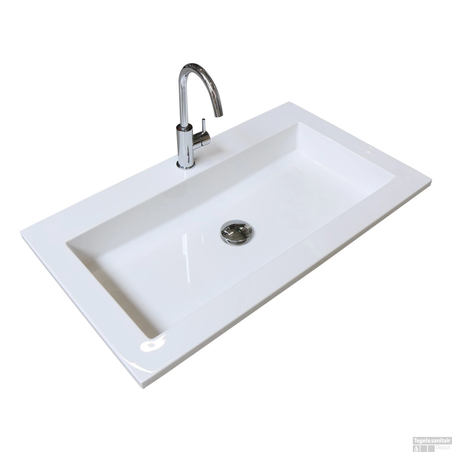 Badmeubelset BWS Salt 100x46cm Met Grepen 2 Lades Met Wastafel 2 Kraangaten Scotch Oak - Afbeelding 7