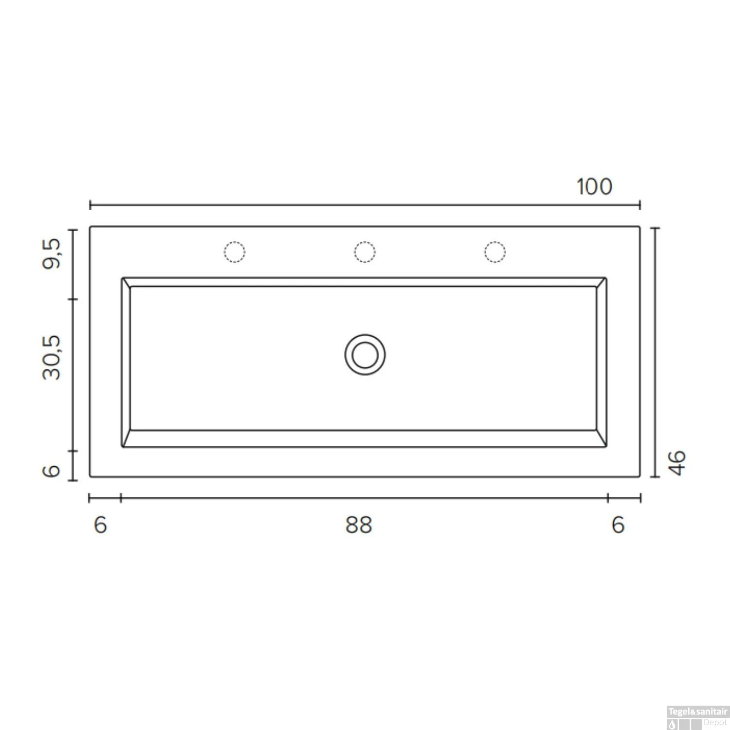 Badmeubelset BWS Salt 100x46cm Met Grepen 2 Lades Met Wastafel 2 Kraangaten Scotch Oak - Afbeelding 8