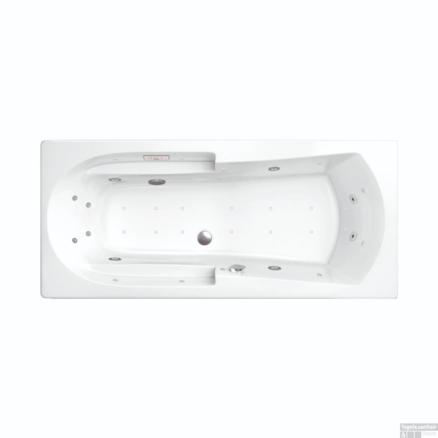 Whirlpoolbad Allibert Namea Dolcea 180x80x53 Cm Incl. Poten Wit 1 Whirlpoolbad Allibert Namea Dolcea 180x80x53 Cm Incl. Poten Wit