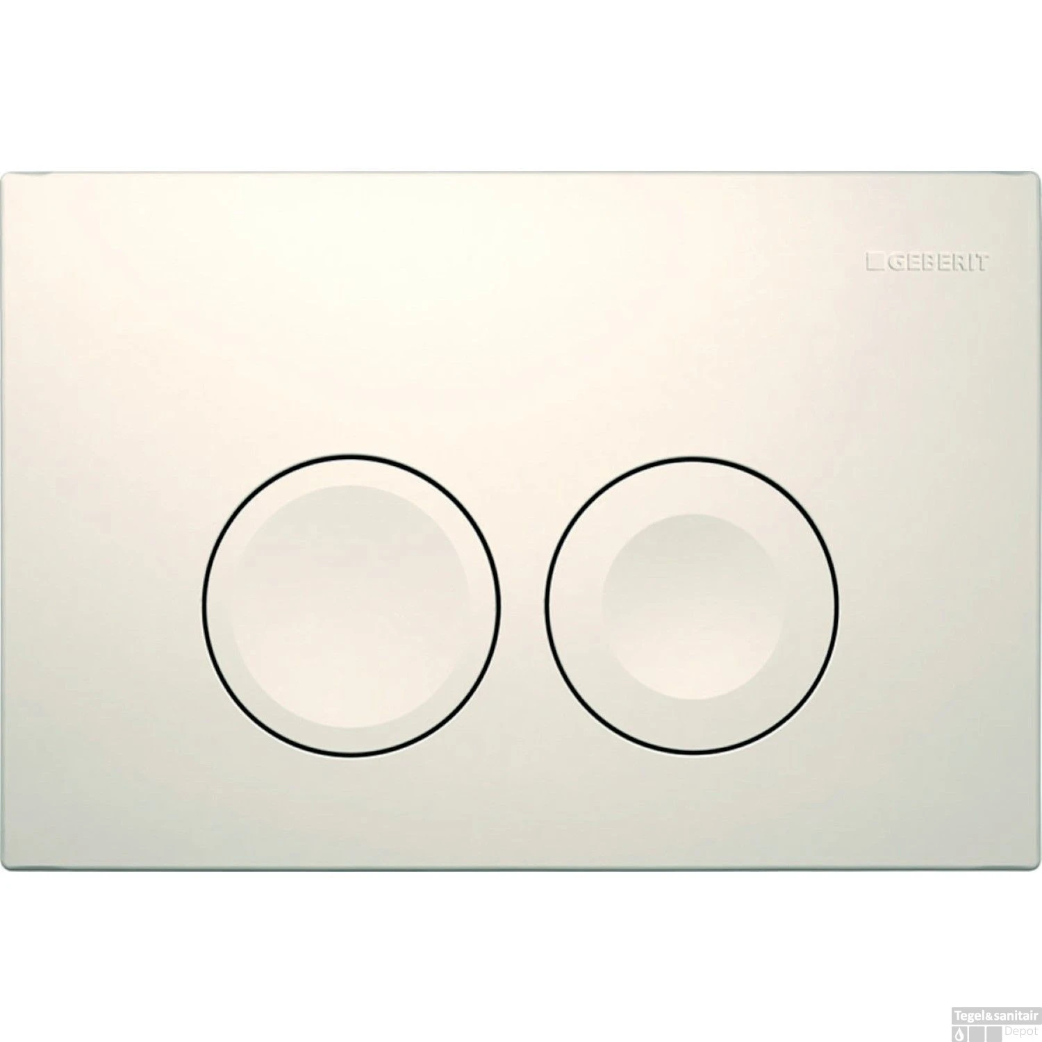 Bedieningsplaat Geberit Delta 25 Frontbediening Wit 1 Bedieningsplaat Geberit Delta 25 Frontbediening Wit