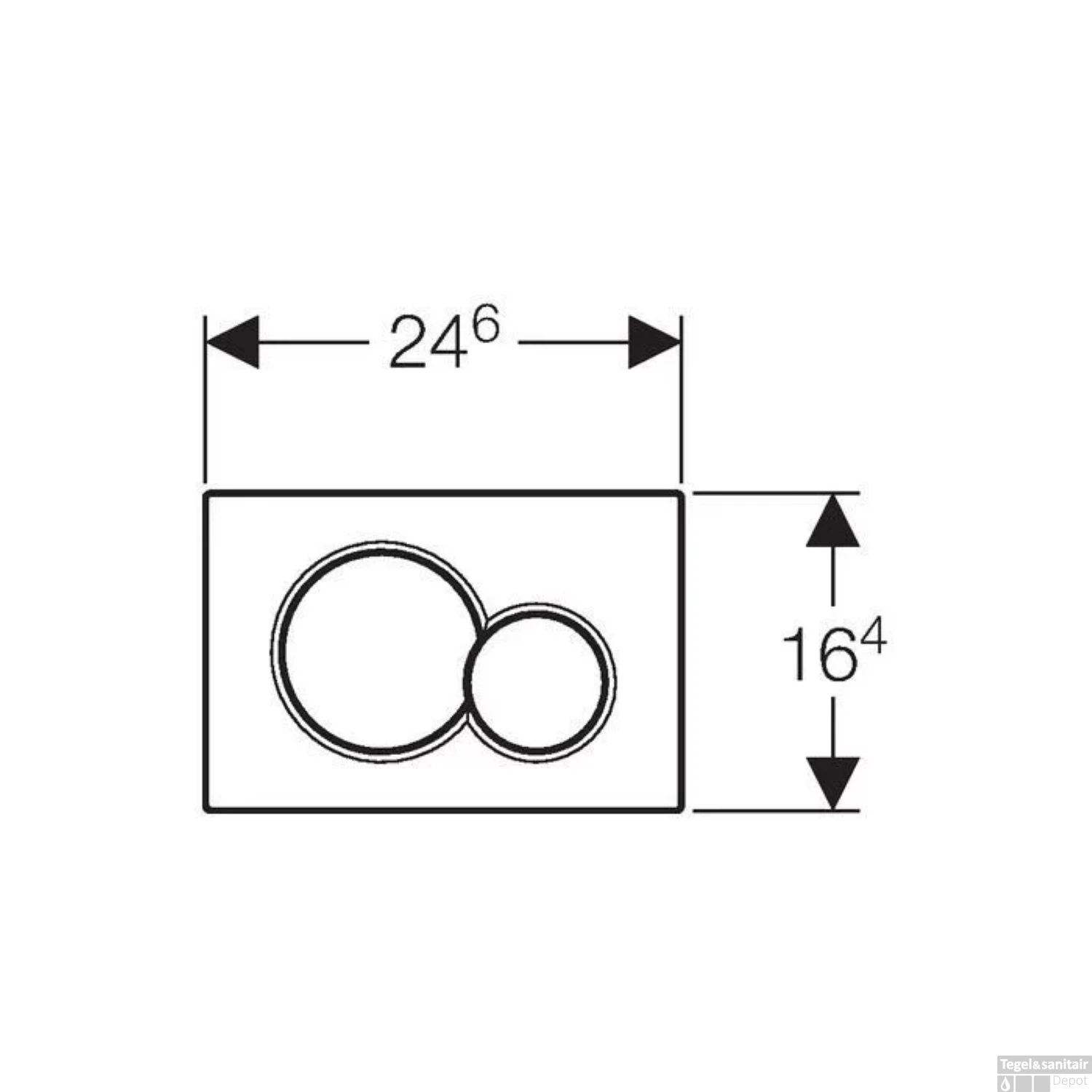 Bedieningsplaat Geberit Sigma 01 Frontbediening Gunmetal Mat 2 Bedieningsplaat Geberit Sigma 01 Frontbediening Gunmetal Mat - Afbeelding 2