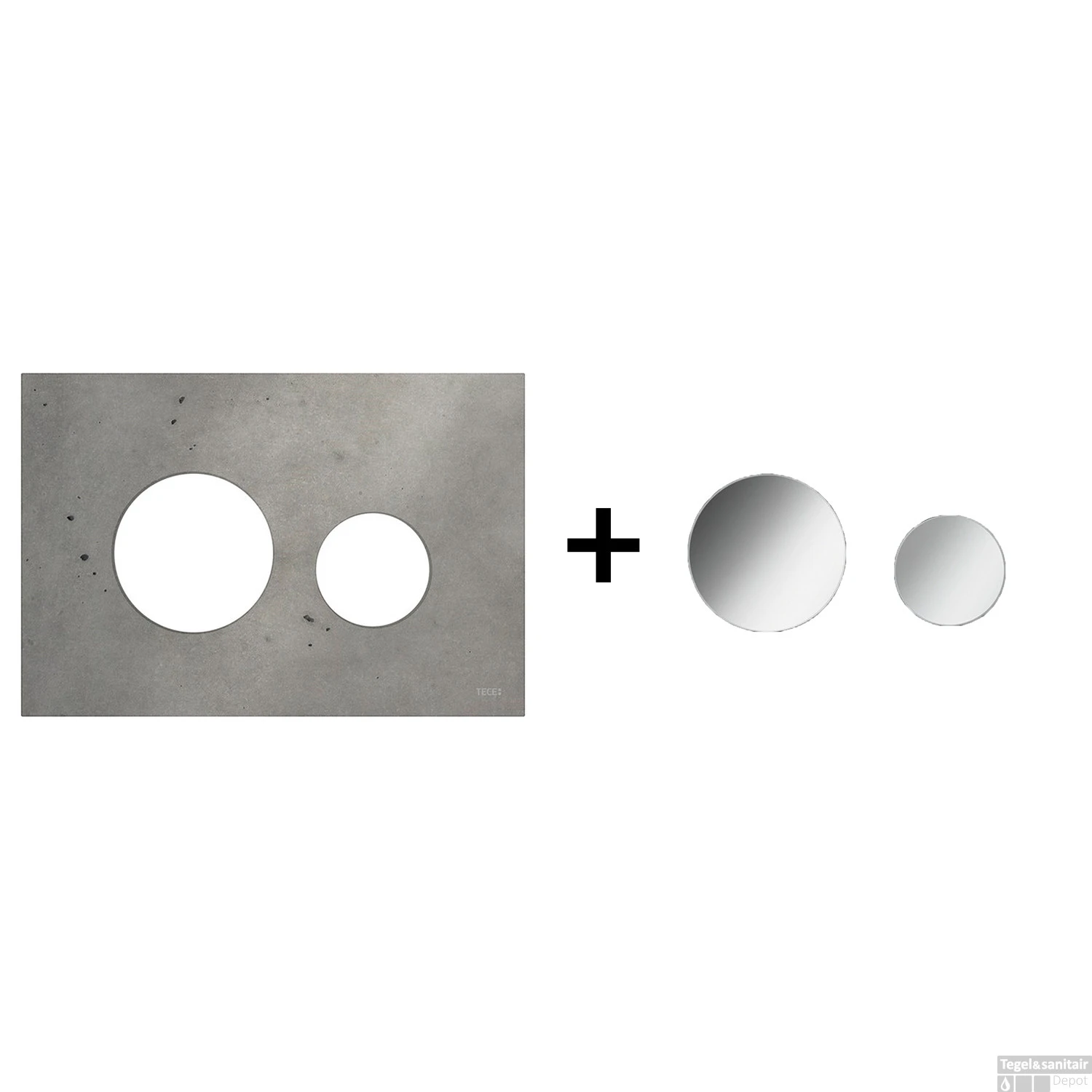 Drukplaat Front En Toetsen TECE Loop Voor WC-Bediening Beton 3 Drukplaat Front En Toetsen TECE Loop Voor WC-Bediening Beton - Afbeelding 3
