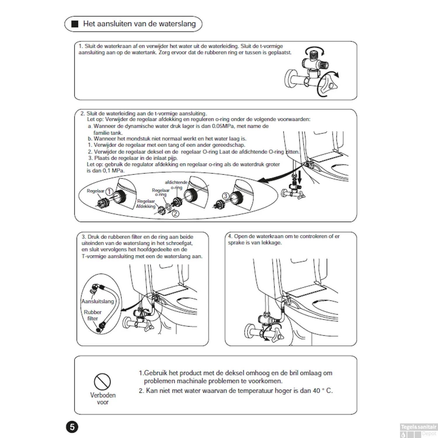 BWS Douche WC Zitting Luxe Stroomloos Met Sproeier Wit - Afbeelding 9