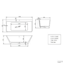 BWS Half Vrijstaand Bad Solid Surface Type3 179x84.5x57.5 Cm Mat Wit -Zalig Baden Verkoopwinkel bws half vrijstaand bad solid surface type3 179x84.5x57.5 cm mat wit tech
