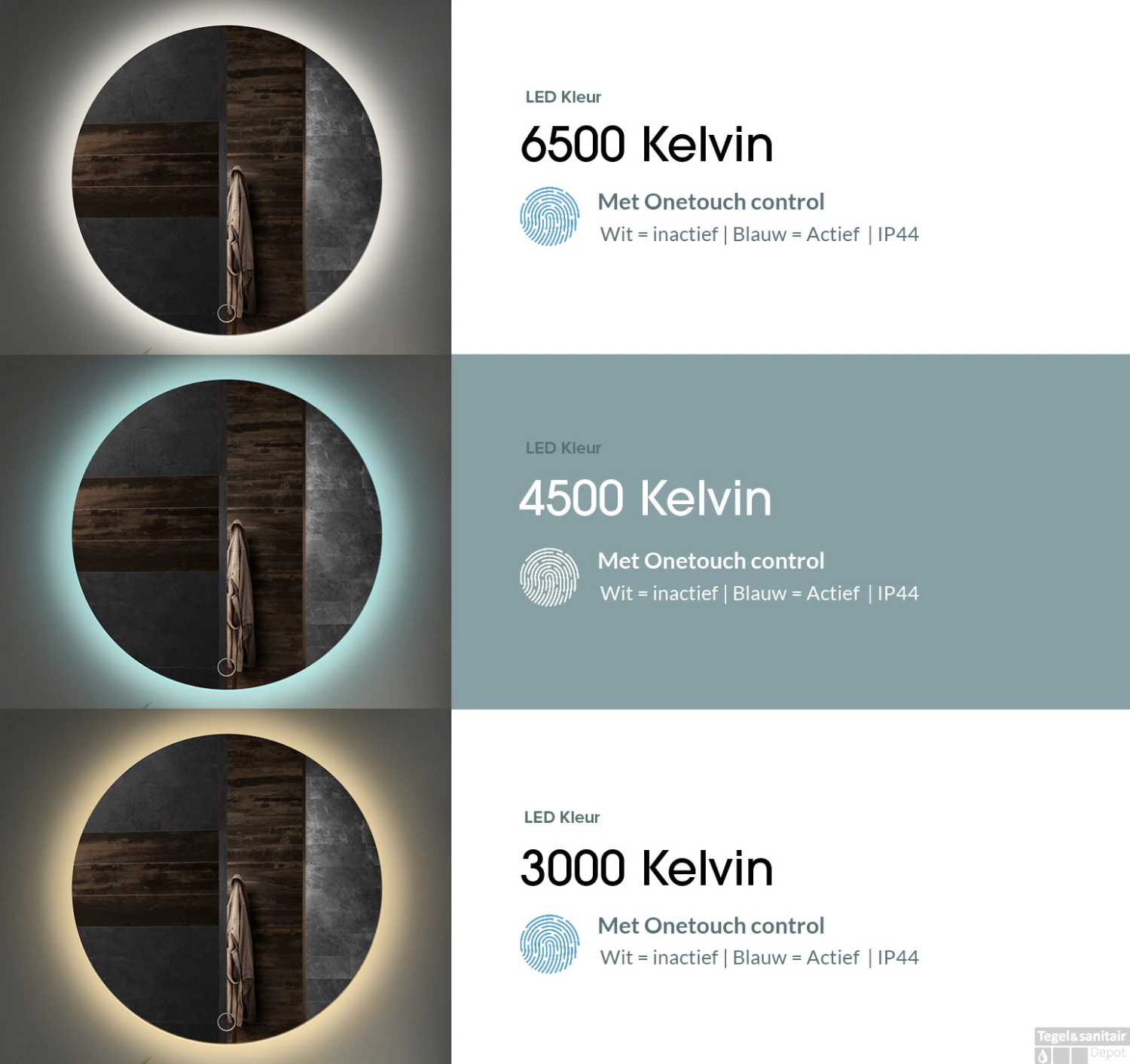 Spiegel Boss & Wessing Star Rond Met LED 40 Cm Mat Goud 4 Spiegel Boss & Wessing Star Rond Met LED 40 Cm Mat Goud - Afbeelding 4