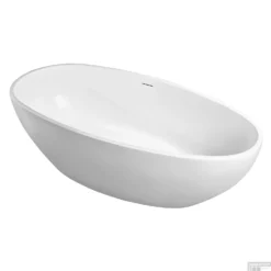 BWS Vrijstaand Acryl Ligbad Sandro 180x90x60cm Glans Wit Met Waste En Overloop