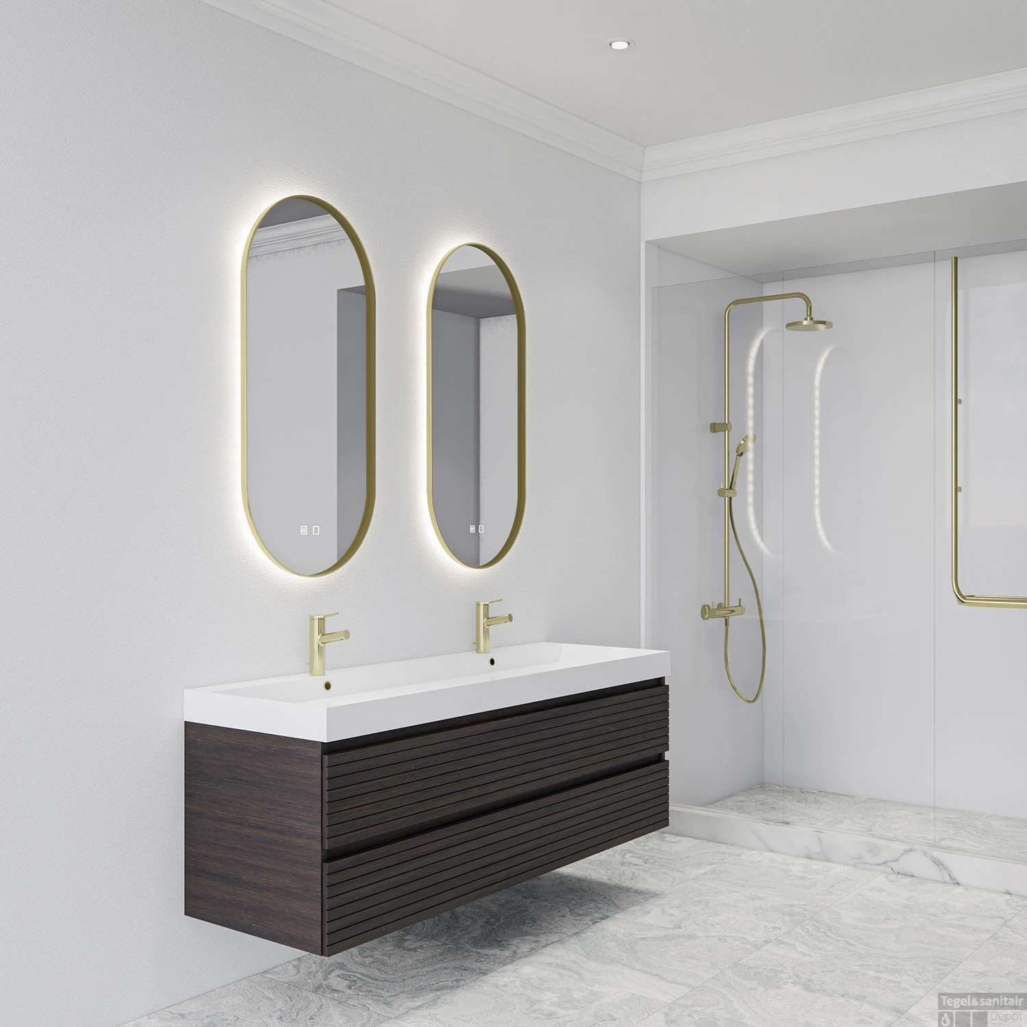 Spiegel Boss & Wessing Thyreos Ovaal LED Met Spiegelverwarming (Alle Kleuren & Maten) 2 Spiegel Boss & Wessing Thyreos Ovaal LED Met Spiegelverwarming (Alle Kleuren & Maten) - Afbeelding 2