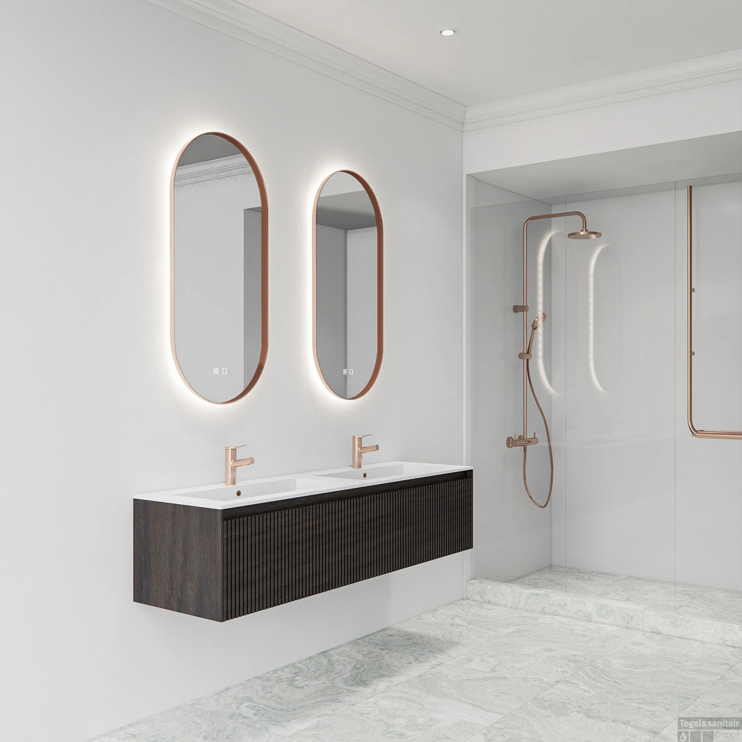 Spiegel Boss & Wessing Thyreos Ovaal LED Met Spiegelverwarming (Alle Kleuren & Maten) 4 Spiegel Boss & Wessing Thyreos Ovaal LED Met Spiegelverwarming (Alle Kleuren & Maten) - Afbeelding 4