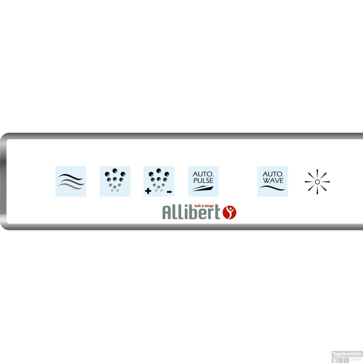 Whirlpoolbad Allibert Namea Dolcea 170x75x53 Cm Incl. Poten Wit 3 Whirlpoolbad Allibert Namea Dolcea 170x75x53 Cm Incl. Poten Wit - Afbeelding 3