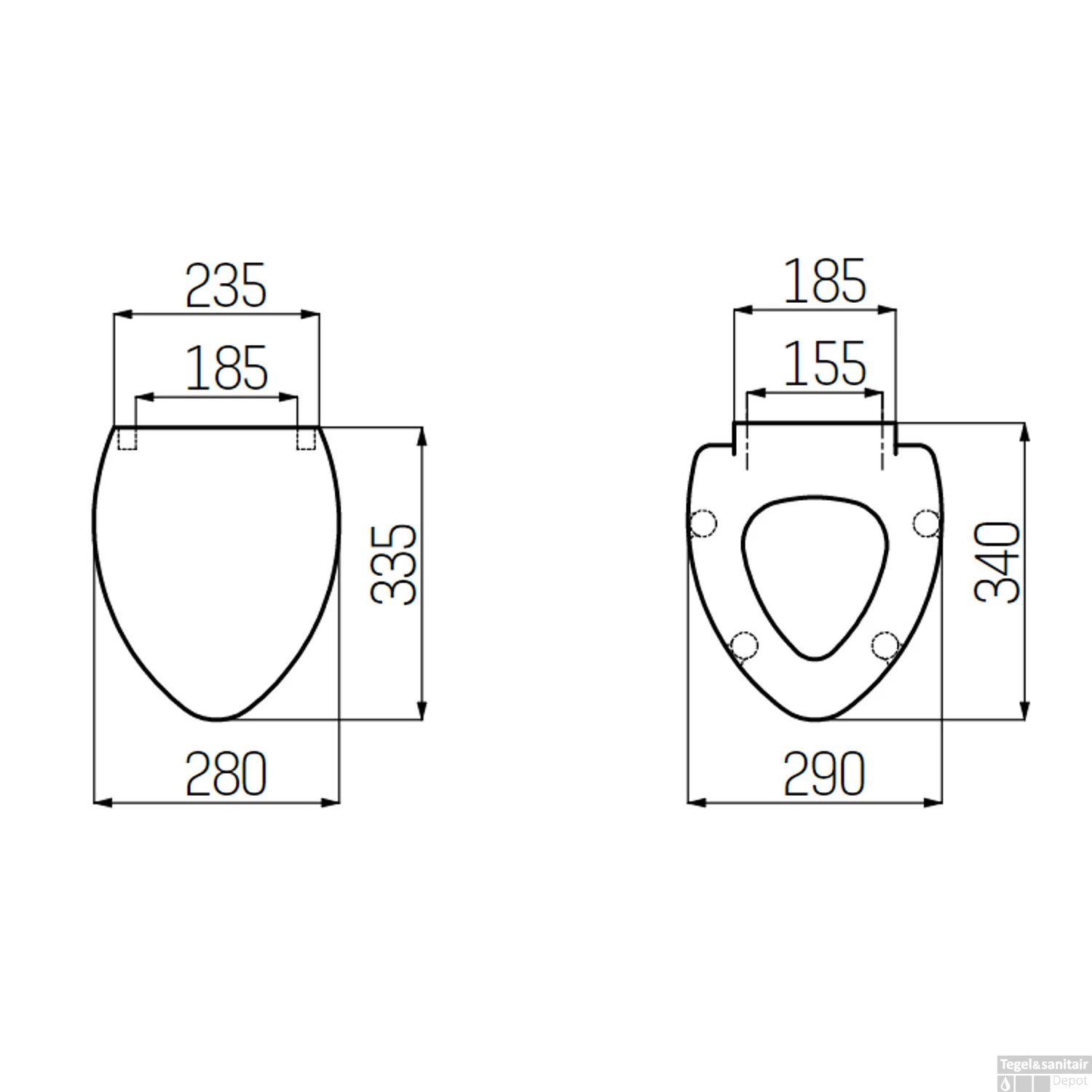 Closetzitting Boss & Wessing Flower Duroplast 2 Closetzitting Boss & Wessing Flower Duroplast - Afbeelding 2