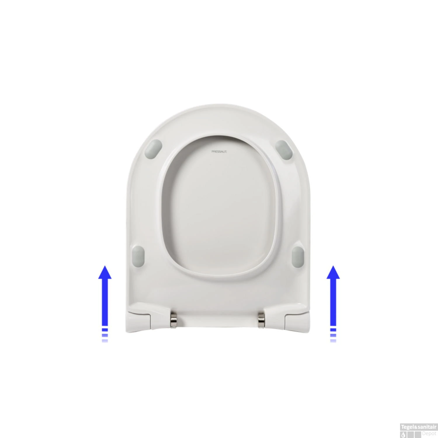 Closetzitting Plieger Kansas By Pressalit Slim Compact Met Lift-off En Softclose Mat Wit - Afbeelding 6