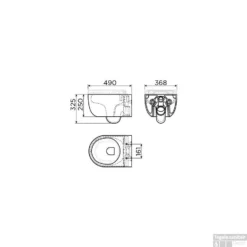 Clou Hammock Wandtoilet 37x49x38cm Mat Zwart Keramiek Versie 49cm -Zalig Baden Verkoopwinkel clou hammock wandtoilet 37x49x38cm mat zwart keramiek versie 49cm tech