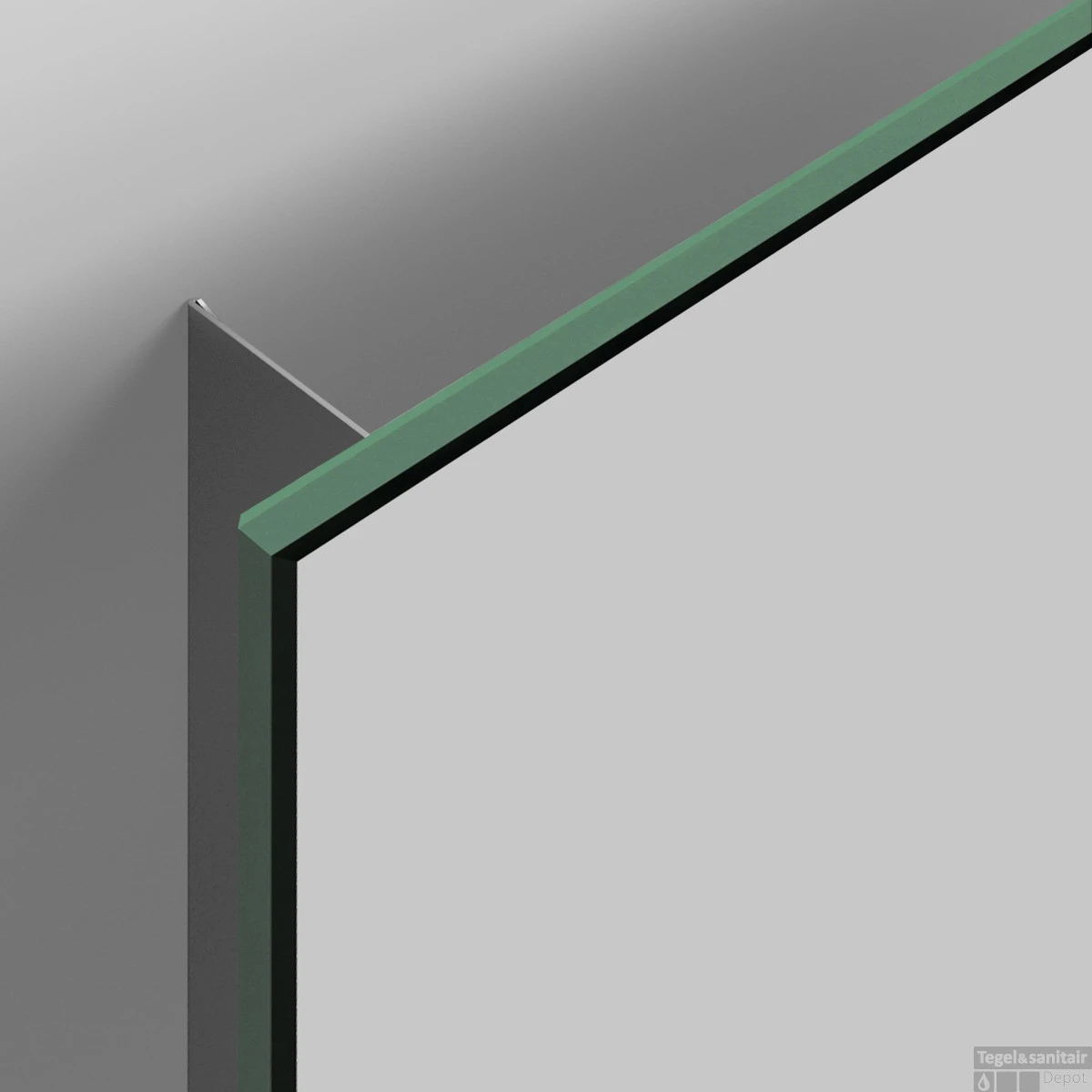 Clou Hold Me Set A 2 Kantlijsten Voor Verdikte Spiegelbevestiging RVS Gepolijst 70cm - Afbeelding 2