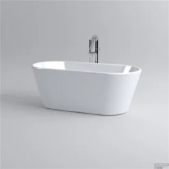 Clou InBe Vrijstaand Ligbad Ovaal 165x73.5x61.5 Cm Met Overloop Acryl Wit