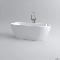 Clou InBe Vrijstaand Ligbad Ovaal 170x67x60 Cm Met Overloop Acryl Wit