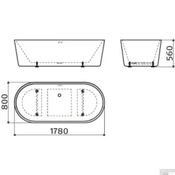 Clou InBe Vrijstaand Ligbad Ovaal 178x80x56 Cm Met Overloop Acryl Wit -Zalig Baden Verkoopwinkel clou inbe vrijstaand ligbad ovaal 178x80x56 cm met overloop acryl wit tech