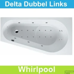 Ligbad Riho Delta Links 160 X 80 Cm Whirlpool Dubbel Systeem