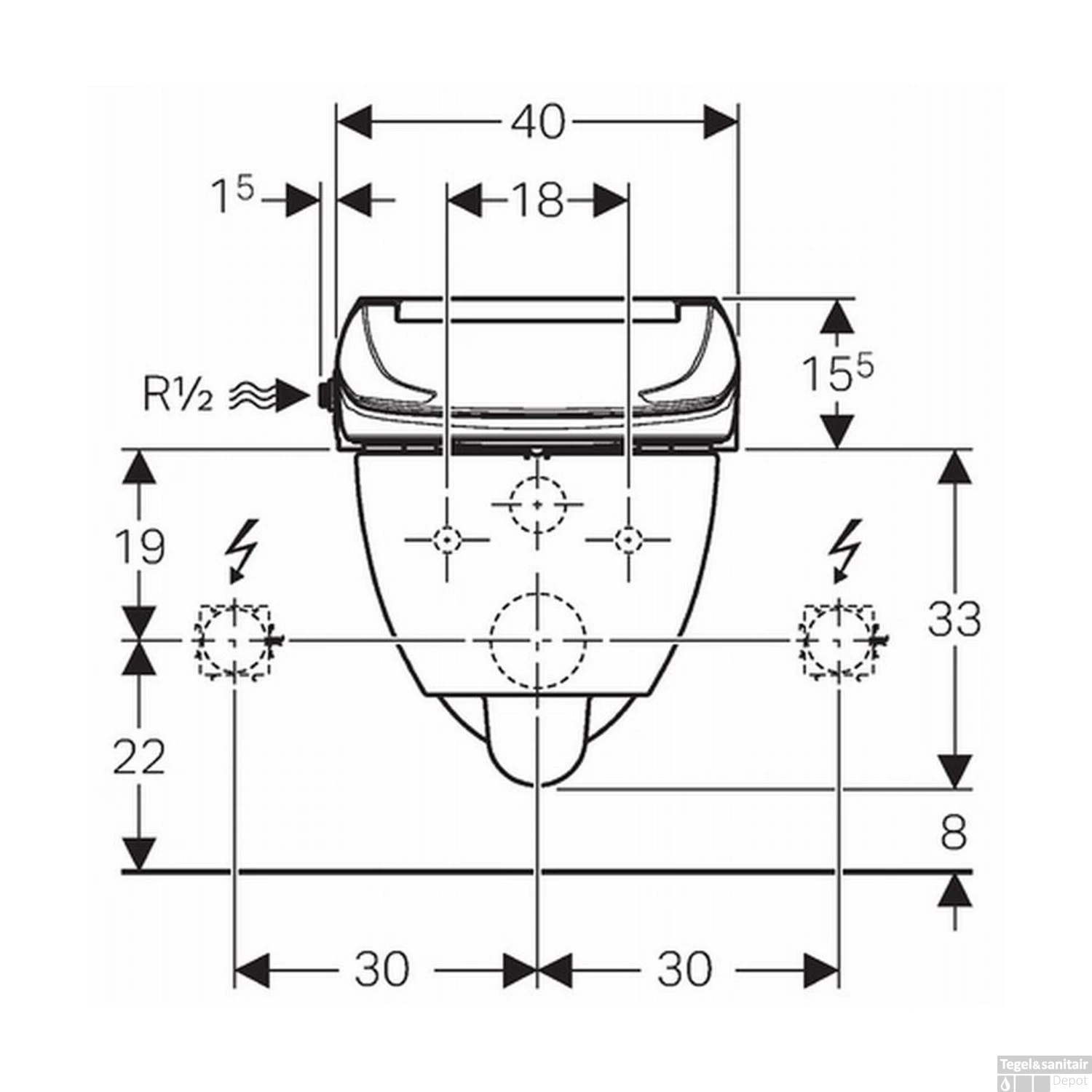 Douche Wc Geberit Aquaclean 4000 Met Closet Model 1 Compleet Wit - Afbeelding 5