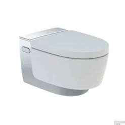 Douche WC Geberit AquaClean Mera Classic Met Geurafzuiging Warme Luchtdroging En Ladydouche Met Softclose En Deksel Glanschroom
