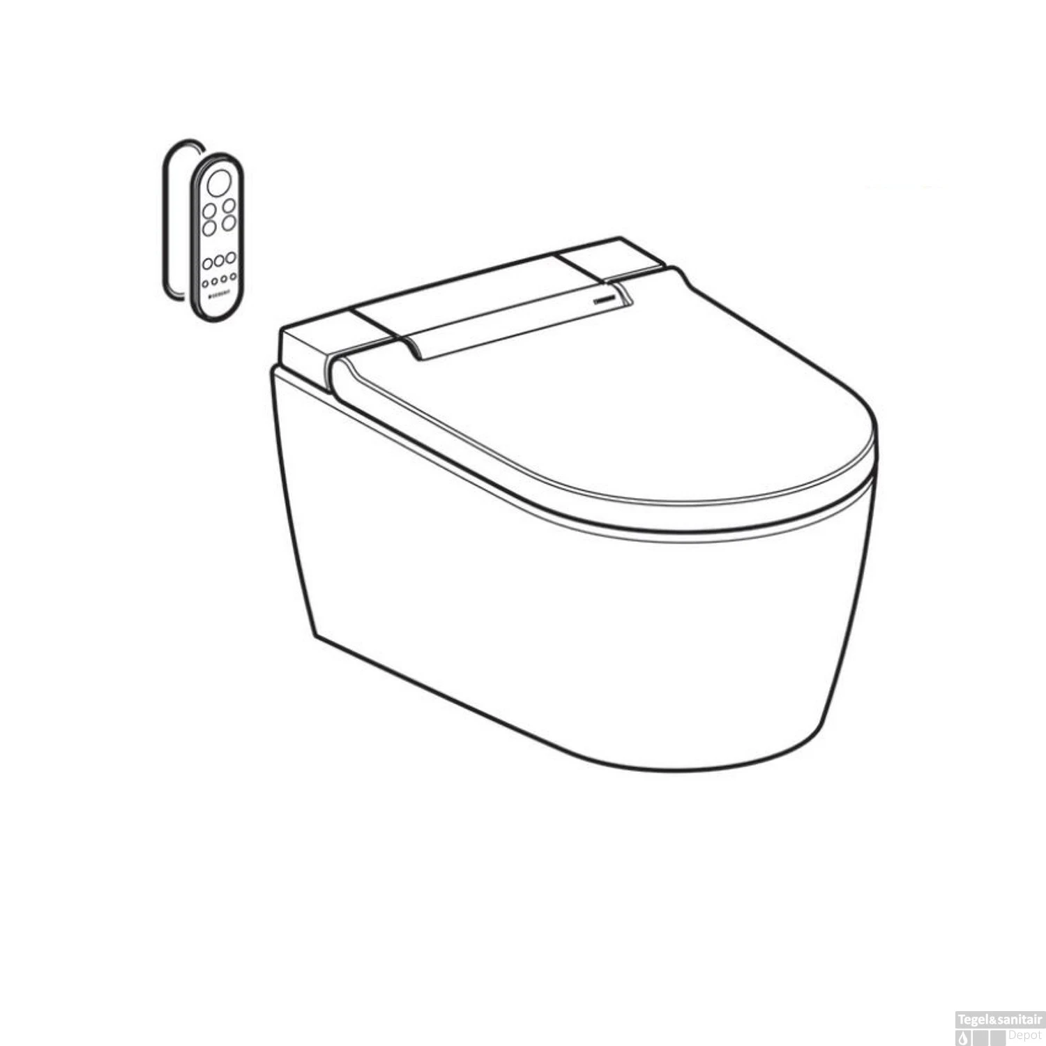 Douche WC Geberit AquaClean Sela Ladydouche Met Softclose En Deksel Wit 2 Douche WC Geberit AquaClean Sela Ladydouche Met Softclose En Deksel Wit - Afbeelding 2