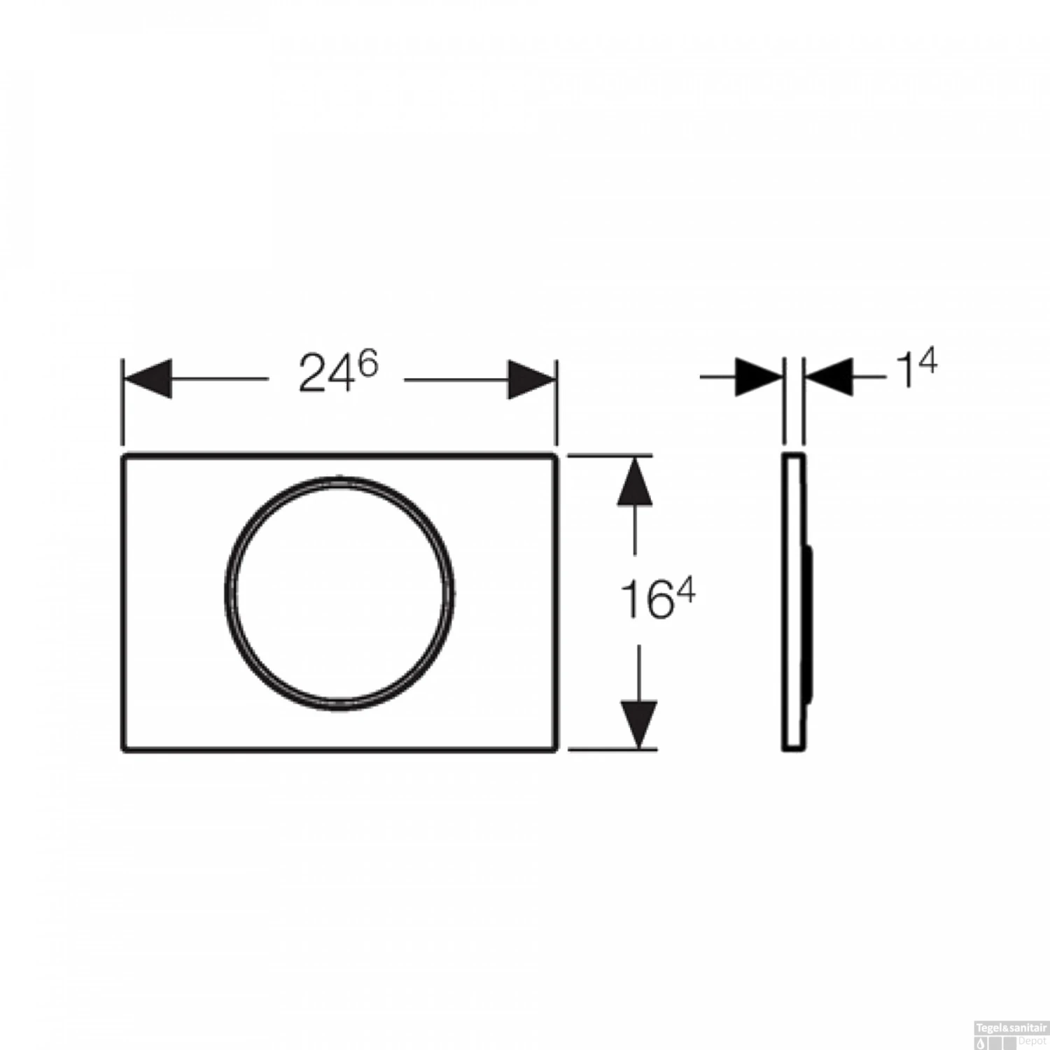Bedieningsplaat Geberit Sigma 10 Wit Met Goud 2 Bedieningsplaat Geberit Sigma 10 Wit Met Goud - Afbeelding 2