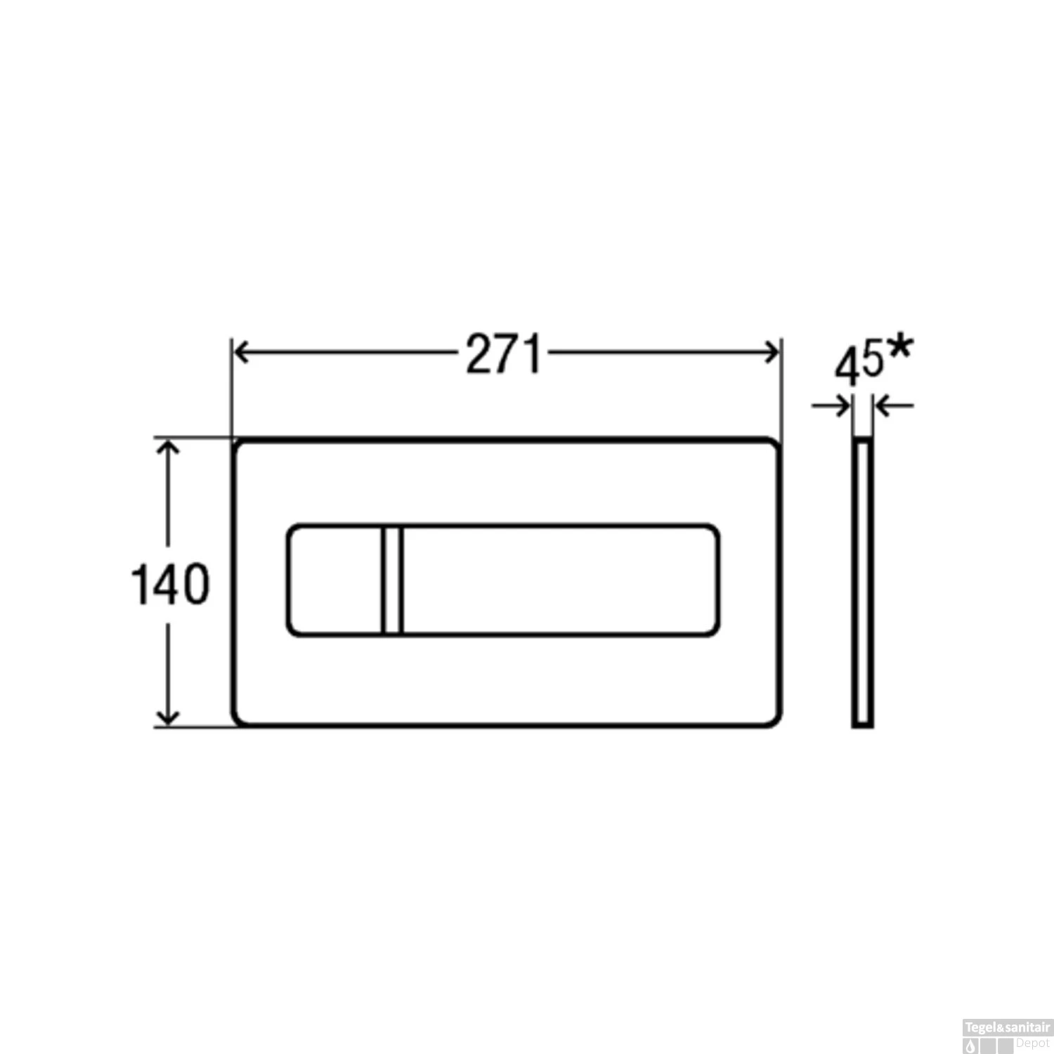 Drukplaat Viega Visign For More 105 Aluminium Verchroomd 2 Drukplaat Viega Visign For More 105 Aluminium Verchroomd - Afbeelding 2