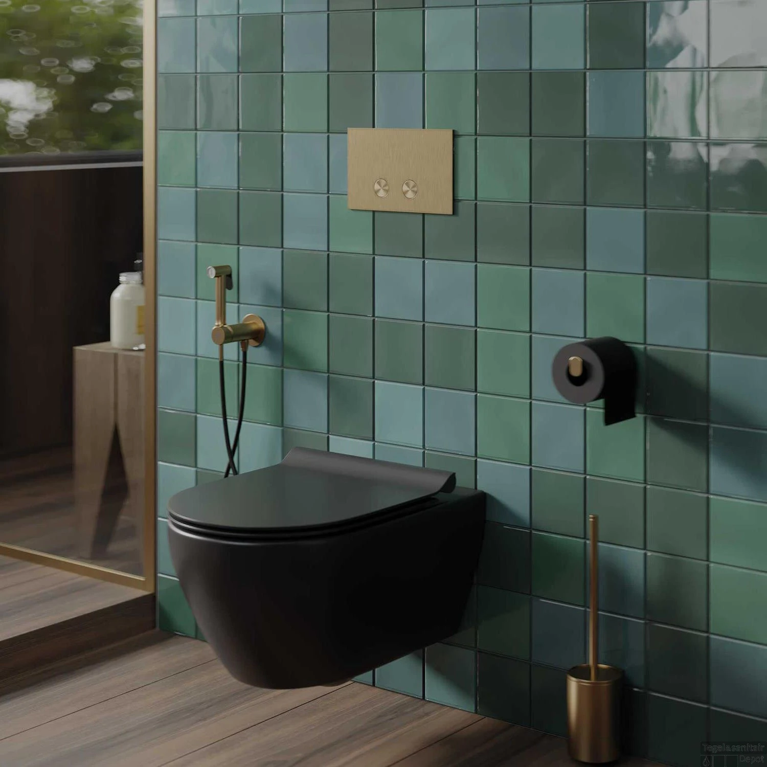 Drukplaat Inti Bath Press RVS 316 Tbv UP320/UP720/TECE Matt Bronze - Afbeelding 2