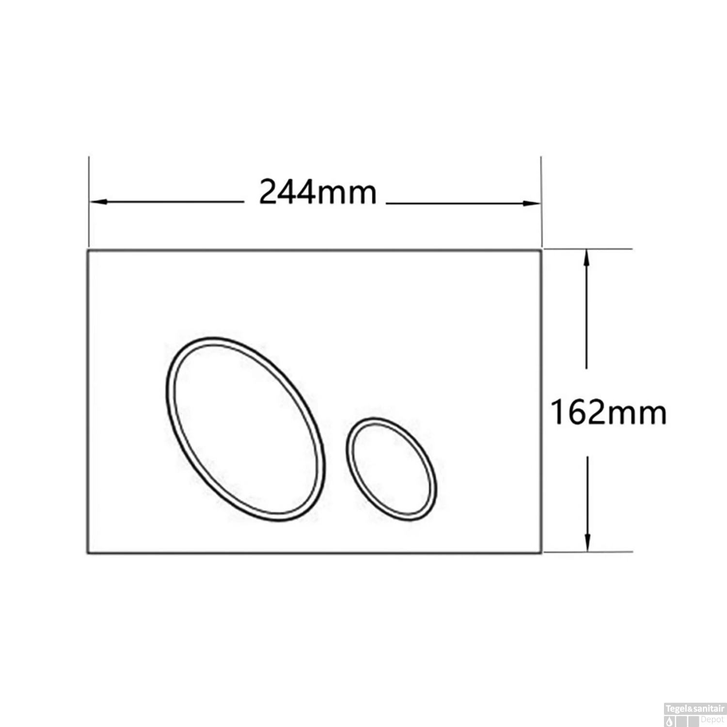 Drukplaat Voor Inbouwreservoir Wiesbaden X10 Mat Wit 2 Drukplaat Voor Inbouwreservoir Wiesbaden X10 Mat Wit - Afbeelding 2