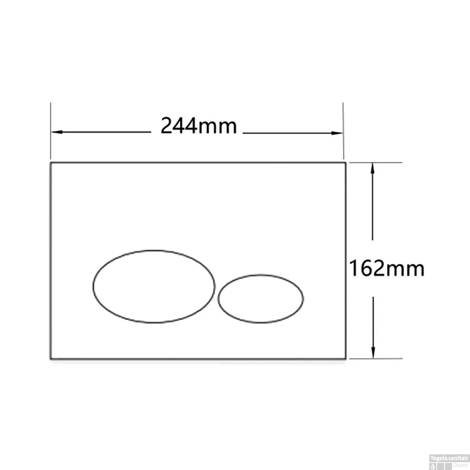 Drukplaat Voor Inbouwreservoir Wiesbaden X32 Metal Mat Wit 2 Drukplaat Voor Inbouwreservoir Wiesbaden X32 Metal Mat Wit - Afbeelding 2