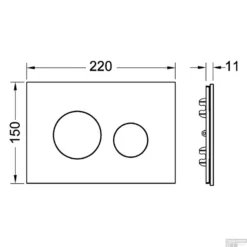 Drukplaat Front En Toetsen TECE Loop Voor WC-Bediening Beton 21 Drukplaat Front En Toetsen TECE Loop Voor WC-Bediening Beton -Zalig Baden Verkoopwinkel drukplaatfront tece loop voor wc bediening tech