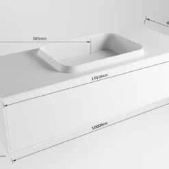 Badkamermeubelset Mondiaz Erin 100 Cm Met 1 Lade Met RIDGE Wastafel Midden Dark Grey Met 1 Kraangat Greeploos Mat Antracite -Zalig Baden Verkoopwinkel erin 100cm center 9438763228213 3