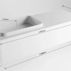 Badkamermeubelset Mondiaz Erin 120 Cm Met 1 Lade Met RIDGE Wastafel Links Urban Zonder Kraangaten Greeploos Mat Dark Grey -Zalig Baden Verkoopwinkel erin 120cm left 11313763177755 1