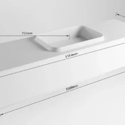 Badkamermeubelset Mondiaz Erin 150 Cm Met 1 Lade Met RIDGE Wastafel Midden Linen Met 1 Kraangat Greeploos Mat Light Brown Grey -Zalig Baden Verkoopwinkel erin 150cm center 11313763177836