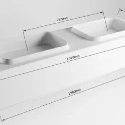 Badkamermeubelset Mondiaz Erin 150 Cm Met 1 Lade Met RIDGE Wastafel Dubbel Linen Zonder Kraangaten Greeploos Mat Army -Zalig Baden Verkoopwinkel erin 150cm double 11313763177880