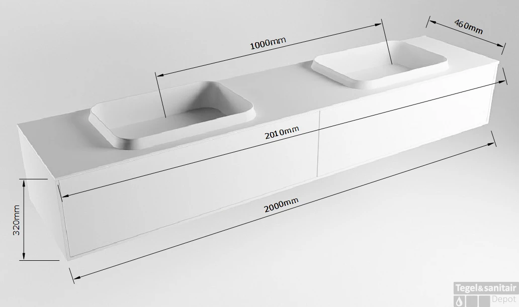 Badkamermeubelset Mondiaz Erin 200 Cm Met 2 Lades Met RIDGE Wastafel Dubbel Linen Met 2 Kraangaten Greeploos Mat Dark Brown Grey 7 Badkamermeubelset Mondiaz Erin 200 Cm Met 2 Lades Met RIDGE Wastafel Dubbel Linen Met 2 Kraangaten Greeploos Mat Dark Brown Grey - Afbeelding 7