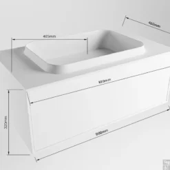 Badkamermeubelset Mondiaz Erin 80 Cm Met 1 Lade Met RIDGE Wastafel Midden Talc Zonder Kraangaten Greeploos Mat Smag -Zalig Baden Verkoopwinkel erin 80cm center 9438763227631