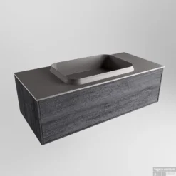 Badkamermeubelset Mondiaz Erin 100 Cm Met 1 Lade Met RIDGE Wastafel Midden Dark Grey Met 1 Kraangat Greeploos Mat Antracite -Zalig Baden Verkoopwinkel erin antracite ridge dark grey google 1 0005