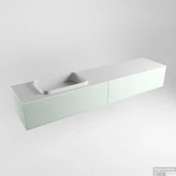 Badkamermeubelset Mondiaz Erin 200 Cm Met 2 Lades Met RIDGE Wastafel Links Talc Zonder Kraangaten Greeploos Mat Greey -Zalig Baden Verkoopwinkel erin greey ridge talc google 1 0028