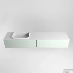 Badkamermeubelset Mondiaz Erin 200 Cm Met 2 Lades Met RIDGE Wastafel Links Talc Zonder Kraangaten Greeploos Mat Greey -Zalig Baden Verkoopwinkel erin greey ridge talc google 3 0028