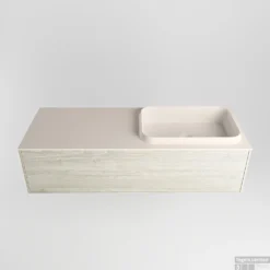 Badkamermeubelset Mondiaz Erin 120 Cm Met 1 Lade Met RIDGE Wastafel Rechts Linen Zonder Kraangaten Greeploos Mat Light Brown Grey -Zalig Baden Verkoopwinkel erin light brown grey ridge linen google 3 0008