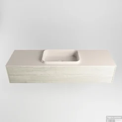 Badkamermeubelset Mondiaz Erin 150 Cm Met 1 Lade Met RIDGE Wastafel Midden Linen Met 1 Kraangat Greeploos Mat Light Brown Grey -Zalig Baden Verkoopwinkel erin light brown grey ridge linen google 3 0016