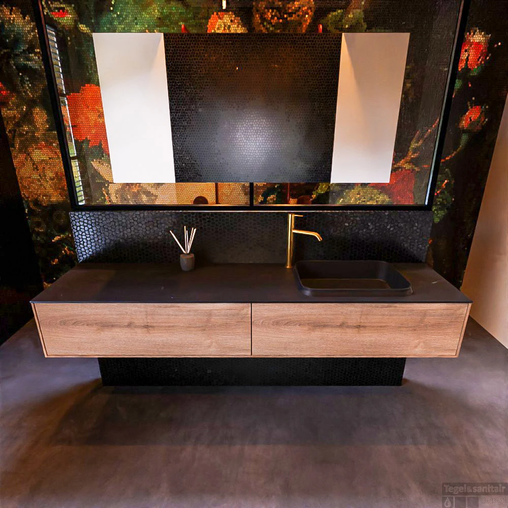 Badkamermeubelset Mondiaz Erin 200 Cm Met 2 Lades Met RIDGE Wastafel Rechts Urban Met 1 Kraangat Greeploos Mat Washed Oak 1 Badkamermeubelset Mondiaz Erin 200 Cm Met 2 Lades Met RIDGE Wastafel Rechts Urban Met 1 Kraangat Greeploos Mat Washed Oak