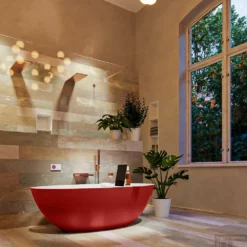 FLOAT Vrijstaand Bad 170x80cm Kleur Fire / Talc -Zalig Baden Verkoopwinkel float 3 00012