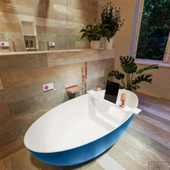 FLOAT Vrijstaand Bad 170x80cm Kleur Jeans / Talc 12 FLOAT Vrijstaand Bad 170x80cm Kleur Jeans / Talc -Zalig Baden Verkoopwinkel float 4 00013